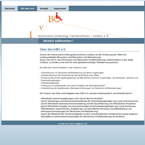 Webseite des IvBC e.V.